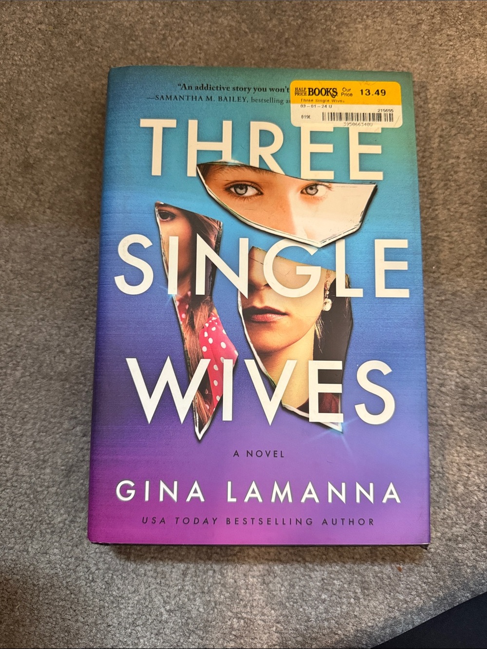 Three Single Wives by Gina LaManna - Blue to Purple Hardcover
